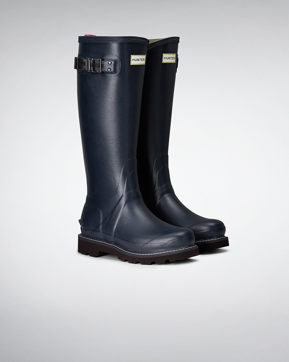 Botas de Lluvia Altas Hunter Mujer - Balmoral Poly-Lined - Azul Marino - EAUSTKL-47